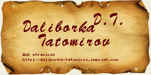 Daliborka Tatomirov vizit kartica